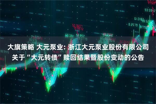 大旗策略 大元泵业: 浙江大元泵业股份有限公司关于“大元转债”赎回结果暨股份变动的公告